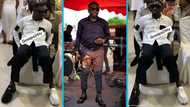 Broda Sammy wears different pair of big Prada Loafers Men's shoes in different colours to an event