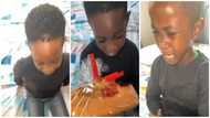 Little boy rejects cake from mom, cries uncontrollably as he insists on getting a baby sister, video wows many