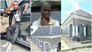 Ex-Gala hawker turned comedian emotional as he builds 8-bedroom house for mom, inspires many