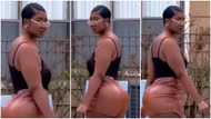 Pretty lady 'smashes' the internet as she flaunts her fine thighs in tight wear; video causes stir