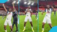 Austrian-Ghanaian star shows off slick dance moves after Tottenham’s Europa League win, video