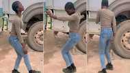 "Hardworking babe": Female truck driver busts dance moves beside her vehicle, video goes viral on TikTok