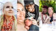 White lady & husband welcome their baby, cute photo stirs reactions from netizens