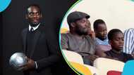 Michael Essien spotted watching Black Stars in London with his handsome son (Video)