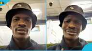 Ghanaian man rejoices as he becomes the first in his family to relocate abroad, weeps in video