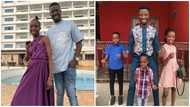 Kwaku Manu Flaunts His Beautiful Children In Adorable Family Photos; Takes Them To Fancy Hotel