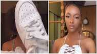 Creative lady destroys expensive sneakers & makes cute crop top out of it; video attracts huge reactions
