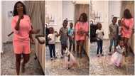 Mercy Johnson’s last child dances for joy as she features in Family TikTok video, Funke Akindele, others gush