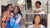 Ghanaian bride goes viral as she slays in elegant long-sleeve kente gown and cornrow hairstyle for her wedding