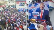 Crowd puller: Hundreds of NPP supporters mob Ken Agyapong as he files to contest presidential race