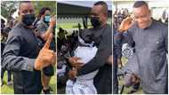 Chairman Wontumi brings smiles to Afia Schwar's face at her father's funeral, donates big cash (videos)