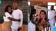 Ghanaian man surprises wife with a romantic gesture; storms classroom with loads of gifts