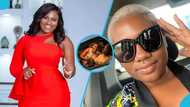 Pretty Abena Korkor shows off her new ‘daddy’ as they go out chilling, video causes stir