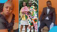 Diana Asamoah goes bald after marriage, Shoots new movie with Seniorman Moral