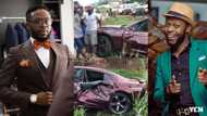 Kalybos speaks after surviving accident which got his car damaged beyond repairs