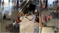 Drama as mall gets flooded after heavy rainfall; video stirs massive reactions