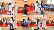 "Wrong venue": Lady in long braids walks into church & "interrupts" pastor's service, dances for him