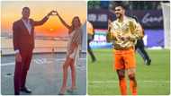 Watch romantic moment Pelle proposed to his stunning girlfriend on helicopter pad in Dubai