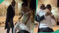 Nigerian man who married Ghanaian prostrates to greet father-in-law, shows his gratitude