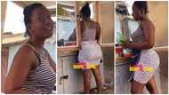 "She's working for her money": Video of GH lady with super curvy figure who sells 'gob3' on the street impresses many