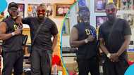 Jim Iyke visits Osebo The Zaraman at his boutique in Ghana for shopping, hails him for his customised shoes