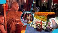 Otumfuo’s grandchildren devastated as they tearfully read tribute to late mum at her funeral, video