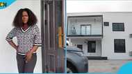 Ghanaian lady flaunts new home: "I did not depend on any man to build it"