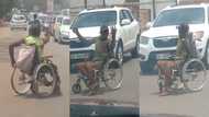 GH disabled man on wheelchair captured in video busily directing traffic in Accra in the hot sun