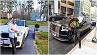 Twene Jonas: Ghanaian social commentator looks dapper in classy looks while posing with his Rolls-Royce, Lamborghini and other posh cars