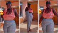 Maame Serwaa makes fans fall 'Down Flat' as she jams to Kelvynboy's banger in video