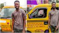 Man turns 'trotro' into 'mobile classroom'; writes powerful quotes on car to inspire