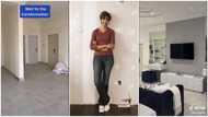 A TikToker shows how she transformed an empty space into a plush apartment