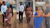 Plus-sized woman with fine shape catwalks sweetly with her man, video melts hearts