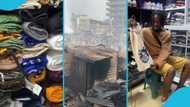 Ghanaian man flaunts Kantamanto store before fire outbreak: "I lost everything"