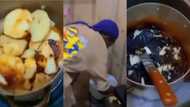 'Wife material' girlfriend burns yam she was cooking for her lover; tries hiding it in video
