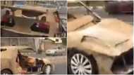 Talented young man builds sports car with condemned iron and carton, cruises around town with it