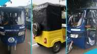 Ghana Police spark huge debate over pragya tricycle used for community policing, video