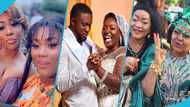 Tracey Boakye, Akua GMB, Auntie B, Gifty Anti, Mama Efe and other celebs compete with their looks at Tima Kumkum's wedding