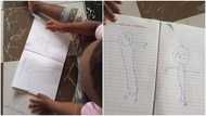 3-year-old GH boy cracks ribs as he makes beautiful drawing of himself & his sister