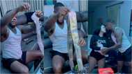 Man stunned as his wife surprises him with over GHc60K stashed in cake for his b'day; video drops