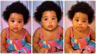 "Little angel": Beautiful baby girl with long natural hair melts many hearts on social media