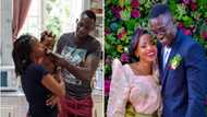 Lady shares 'before' photos of husby with 6 packs & current picture of him with 'banku' stomach