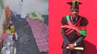 Determined man shares photo of floor he slept on in university till he graduated