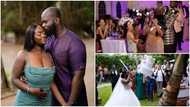 Ghanaian bride Stephanie looked resplendent in Kente gown and gold dress styled with GH¢14,000 Rene Caovilla high heels