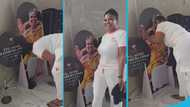 Empress Gifty dusts off her late mum's mini billboard, video ignites emotions as Roselyn Ngissah reacts