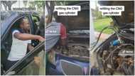 Man converts his car engine from petrol to use gas, spends less than ₵30 to fill cylinder