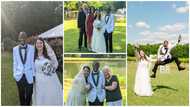Overjoyed Black man celebrates getting married to 'oyinbo' lover, shares 'perfect' wedding photos
