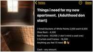 Man seeks help to furnish empty self-contained after moving out of parents' house