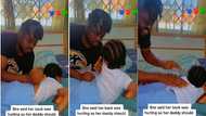 "Side chick wahala": Little girl asks dad for a massage as mum stares in awe, funny video goes viral