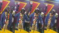 Dr UN spotted in studio recording funny song; fans can't stop laughing over his voice (video)